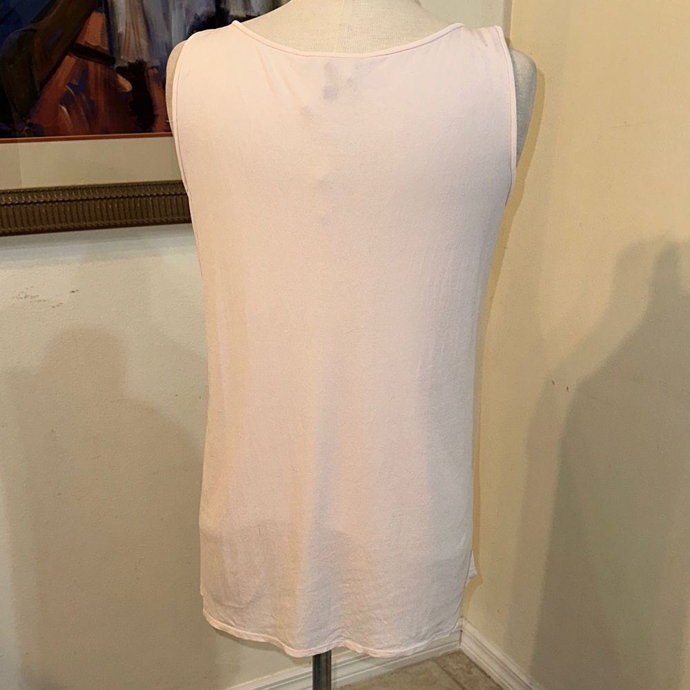 TOP - Eileen Fisher 100% Silk Women's Sleeveless Pale Pink Size Medium - Picture 8 of 10